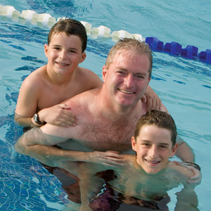 Paul Giblin and sons in 2006.